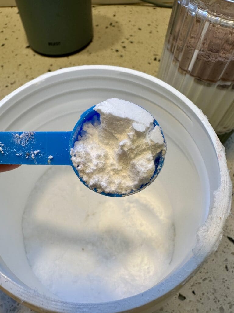 Thorne Creatine Full Scoop With Close Up Of White Powder