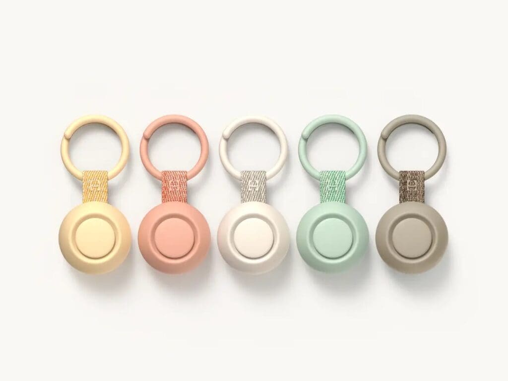 Hatch Go Colors (5 total) all lined up in order with their clip attached