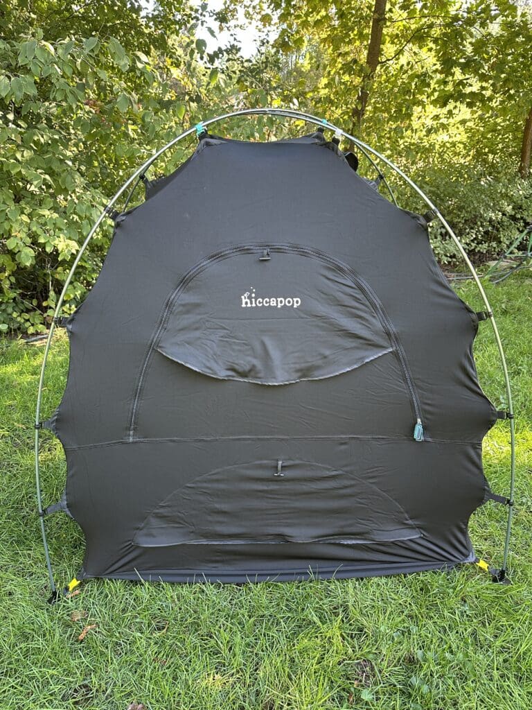 Hiccapop Baby Blackout Tent Front View with Zippers up