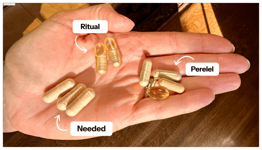 Needed vs ritual vs perelel prenatal vitamins pills and amount