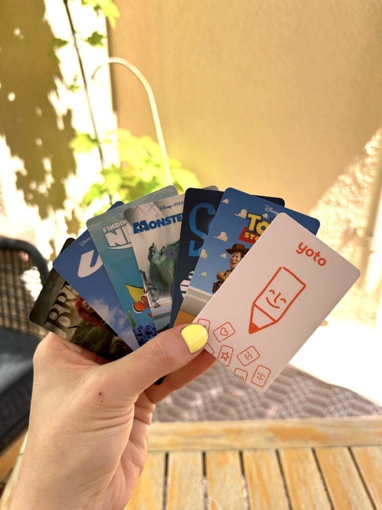 Yoto Player Vs. Tonies Yoto Cards Flushed In Hand