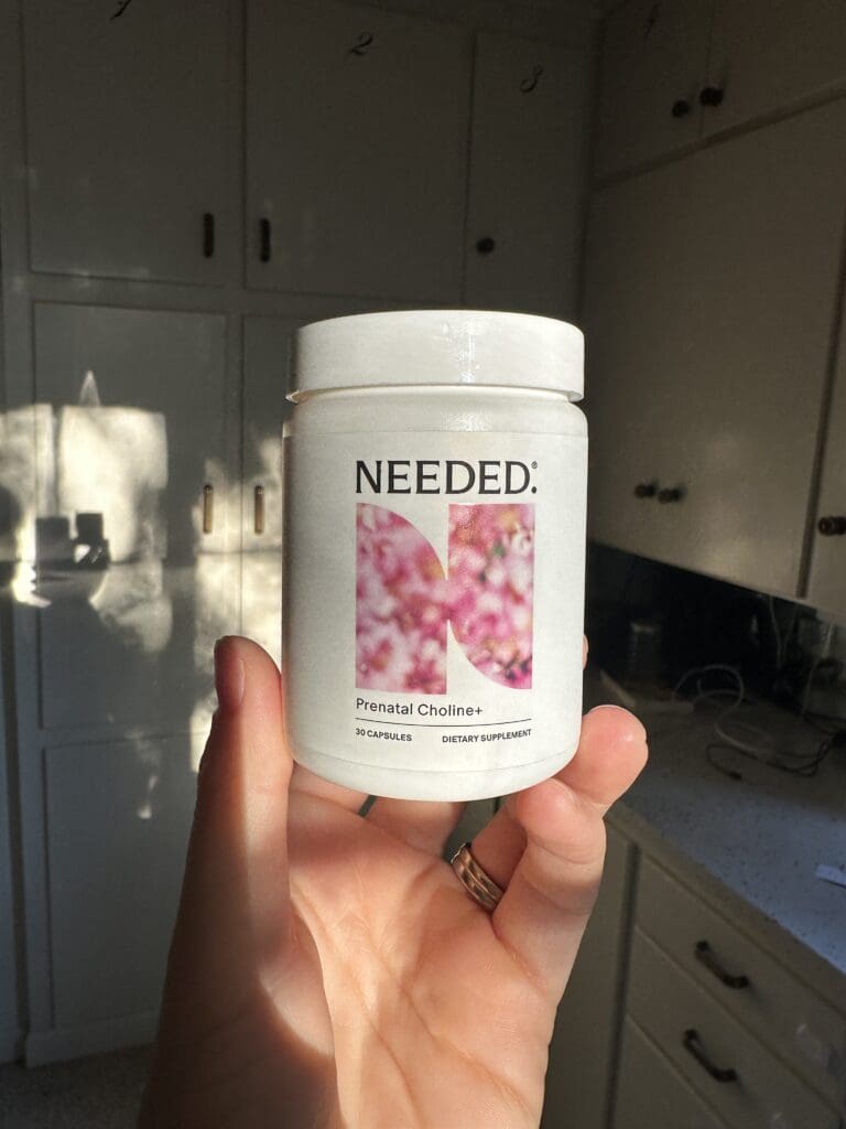 Needed Choline Prenatal Bottle In Hand