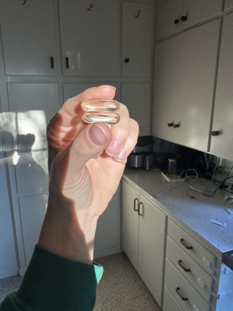 Needed Prenatals Omega-3 Pills In Hand